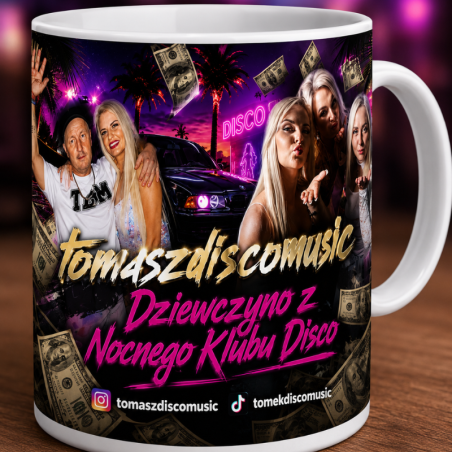 Dziewczyno z nocnego klubu disco Kubek 330ml