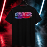 Czarny T-shirt FABER – imprezowy styl ze zdjęciem