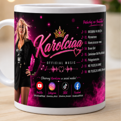 Kubek Karolciaa Official Music – biały 330 ml z nadrukiem