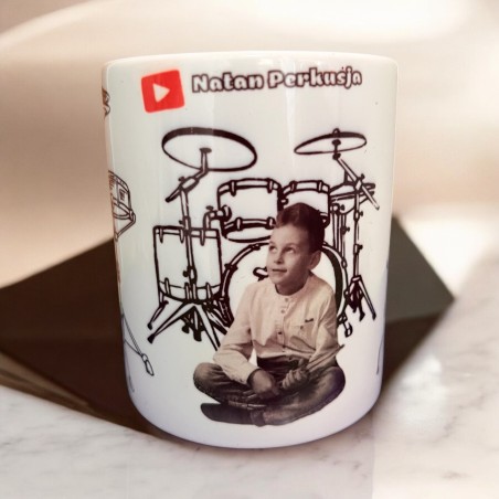 Biały kubek klasyczny z nadrukiem spersonalizowanym „Natanka”