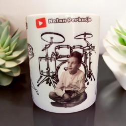 Biały kubek klasyczny z nadrukiem spersonalizowanym „Natanka”